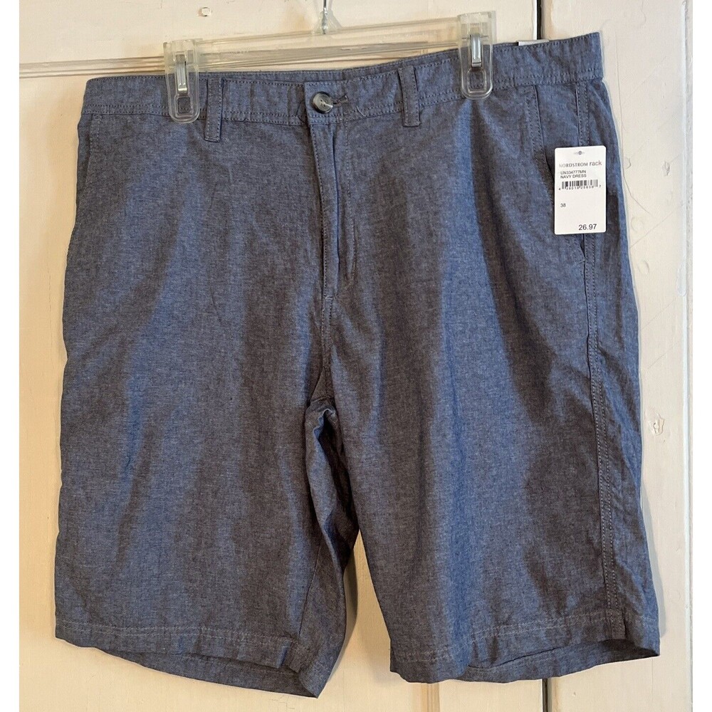 NWT 14th & Union Shorts Men's Size 38W Blue Chino Golf Dress 100% Cotton 21.5” L